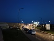 Přístav v Burgasu u městské pláže.