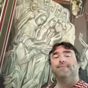 Fresky uvnitř katedrály Nanebevstoupení Páně v pevnosti Carevec, Veliko Tarnovo.